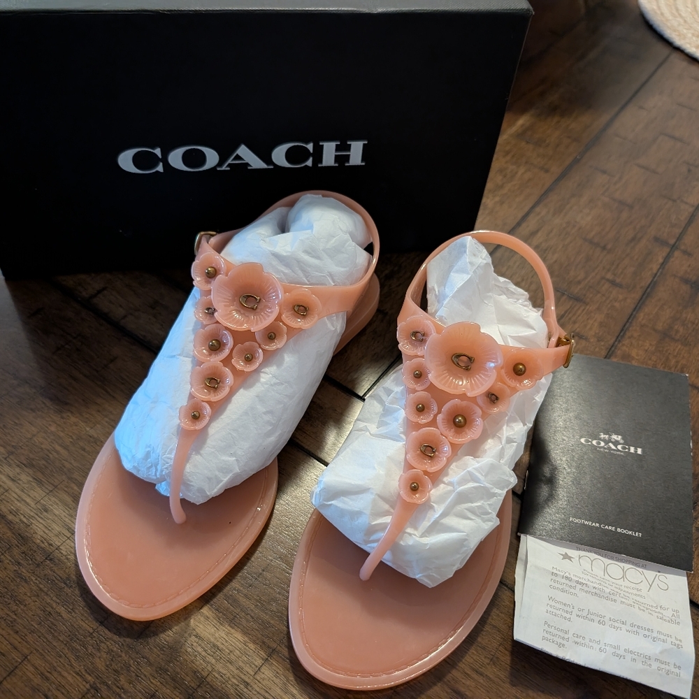Coach Jelly Sandals New With Box Never Worn! Women's Size 7